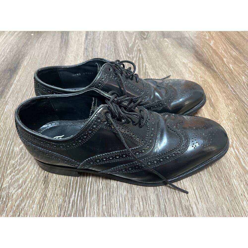 Florsheim Lexington Wingtip Oxford in Black Leather Business Old Money Men’s 8.5